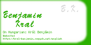 benjamin kral business card
