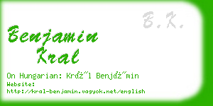 benjamin kral business card